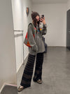 YANYAN KNITS Fall/Winter 2025 Pullover Sweater YYK-YYW25-1321-PINSE (Color Block Design) (YYW25-1321 YYW25-1322)